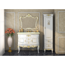 Bianco - 80 Тумба с 2 ящ. беж сусальное золото