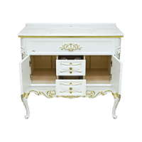 Bianco - 80 Тумба с 2 ящ. беж сусальное золото