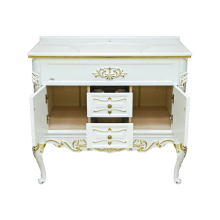 Bianco - 80 Тумба с 2 ящ. беж сусальное золото