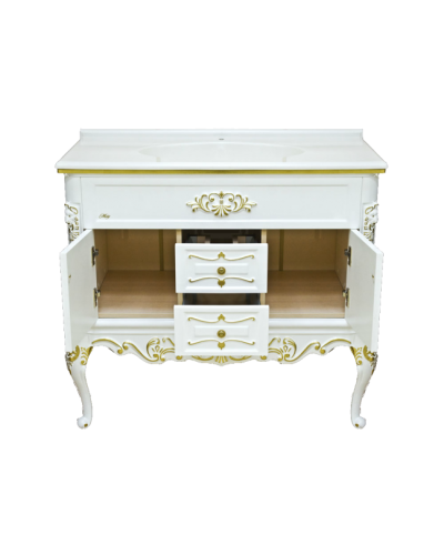 Bianco - 80 Тумба с 2 ящ. беж сусальное золото