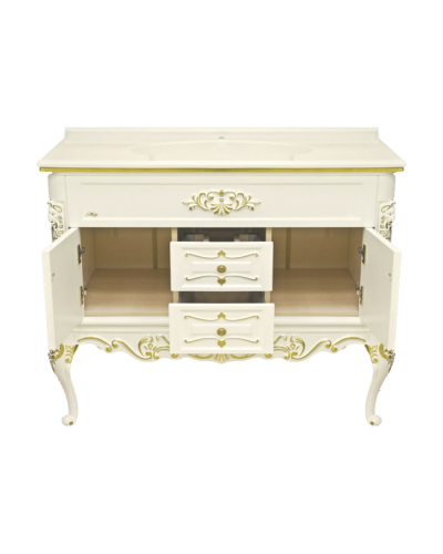 Bianco - 90 Тумба с 2 ящ. беж сусальное золото