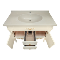 Bianco - 90 Тумба с 2 ящ. беж сусальное золото