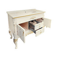 Bianco - 90 Тумба с 2 ящ. беж сусальное золото