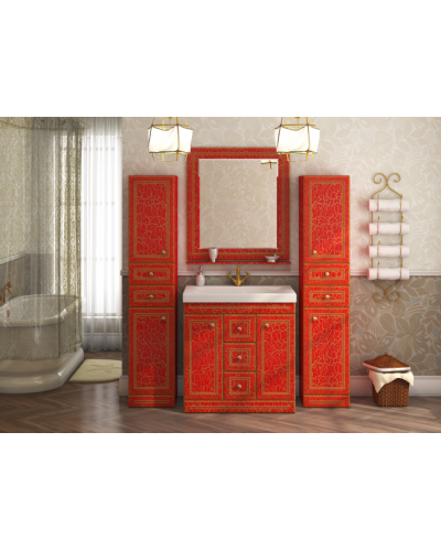 Fresko - 75 Тумба с 3 ящ. Краколет красный патина