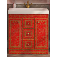 Fresko - 90 Тумба с 3 ящ. Краколет красный патина