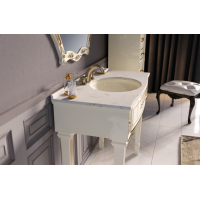 Tiffany - 100 Тумба на ножках бел. сусальное золото