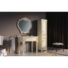 Tiffany - 100 Тумба на ножках бел. сусальное золото