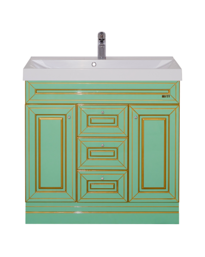 Vena - 75 Тумба с 3 ящ.салатовая/ патина