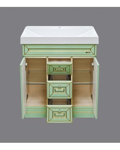 Vena - 75 Тумба с 3 ящ.салатовая/ патина