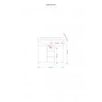 Vena - 90 Тумба с 3 ящ.бордо патина