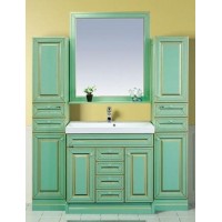 Vena - 90 Тумба с 3 ящ.салатовая патина