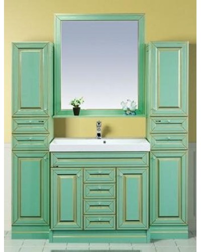 Vena - 90 Тумба с 3 ящ.салатовая патина