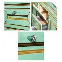 Vena - 90 Тумба с 3 ящ.салатовая патина