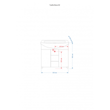 Vena - 90 Тумба с 3 ящ.салатовая патина
