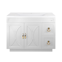 Амбра -100 Тумба белая с 2 ящ.