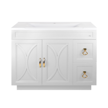 Амбра -100 Тумба белая с 2 ящ.