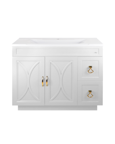 Амбра -100 Тумба белая с 2 ящ.