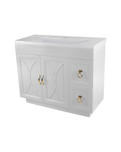 Амбра -100 Тумба белая с 2 ящ.