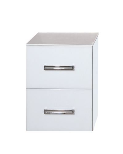 Атланта - 38 тумба подвесная  2ящ. BL - 01G белый жасмин