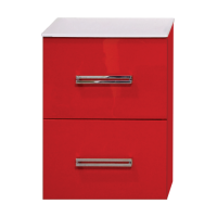 Атланта - 38 тумба подвесная  2ящ. BL - 08G алый мак