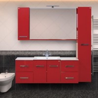 Атланта - 38 тумба подвесная  2ящ. BL - 08G алый мак