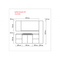 Атланта - 38 тумба подвесная  2ящ. BL - 17M (сиреневый)