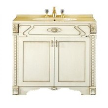 Афина - 80 Тумба прямая бежевая патина/столешница