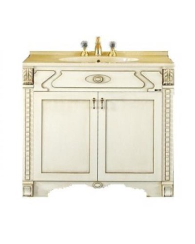 Афина - 80 Тумба прямая бежевая патина/столешница