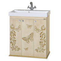 Бабочка - 75 Тумба прямая бежевая патина