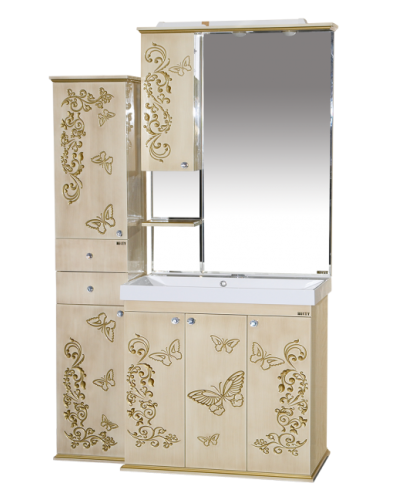 Бабочка - 90 Тумба прямая бежевая патина