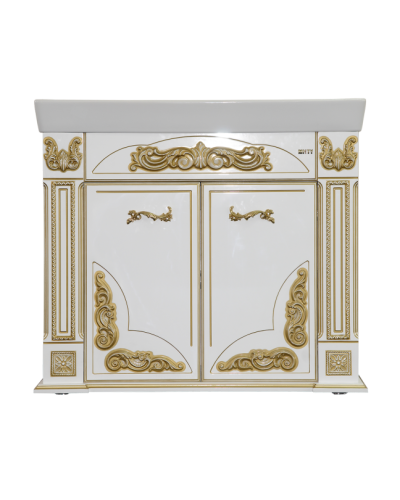 Барокко -100 Тумба прямая белая патина