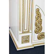 Барокко -100 Тумба прямая белая патина