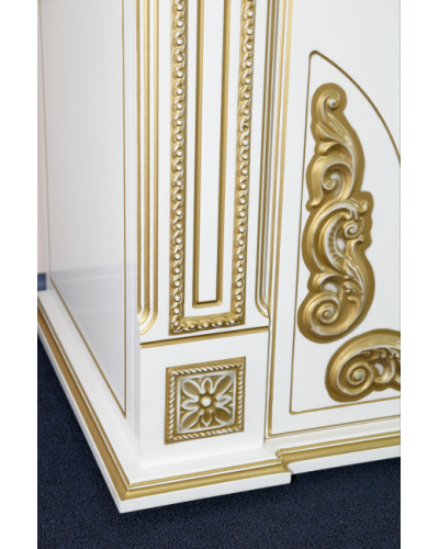 Барокко -100 Тумба прямая белая патина