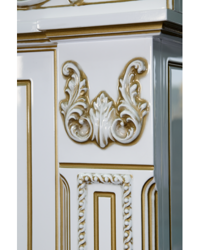 Барокко -100 Тумба прямая белая патина