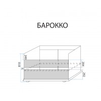Барокко -120 Тумба прямая бежевая патина