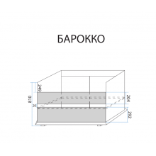 Барокко -120 Тумба прямая бежевая патина