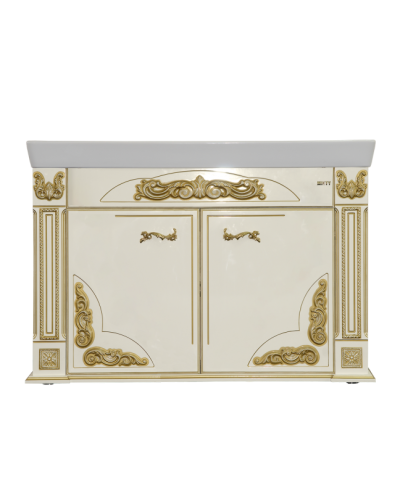 Барокко -120 Тумба прямая бежевая патина