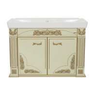 Барокко -120 Тумба прямая бежевая патина