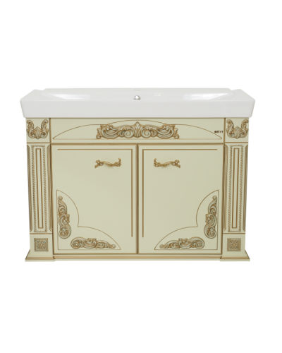 Барокко -120 Тумба прямая бежевая патина