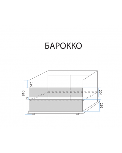 Барокко -120 Тумба с 3 ящ бежевая патина