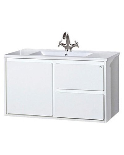 Барселона - 90 Тумба подвесная с 3 ящ. белая эмаль