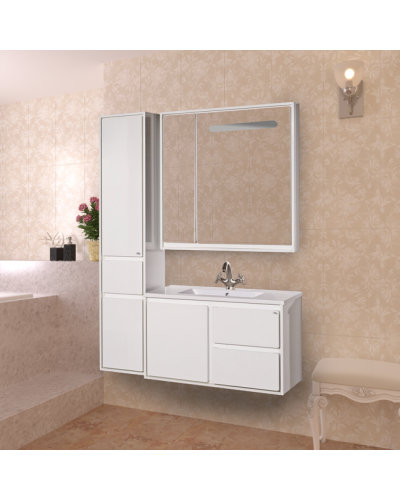 Барселона - 90 Тумба подвесная с 3 ящ. белая эмаль