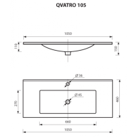 Барселона -105 Тумба подвесная с 3 ящ. белая эмаль