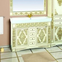 Беатрис -120 Тумба с 4 ящ бежевая патина