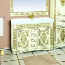 Беатрис -120 Тумба с 4 ящ бежевая патина