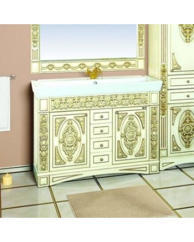 Беатрис -120 Тумба с 4 ящ бежевая патина