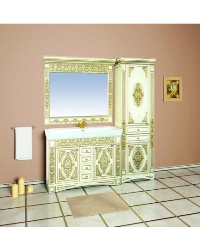 Беатрис -120 Тумба с 4 ящ бежевая патина