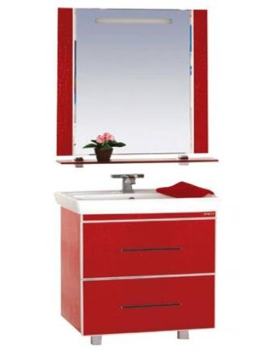 Гранд LUXE - 70 Тумба с 2 ящ. бордовая кожа CROCO