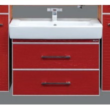 Гранд LUXE - 80 Тумба подвесная 2 ящ. бордо кожа CROCO