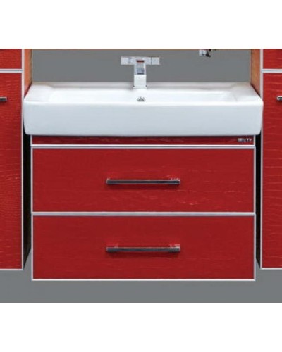 Гранд LUXE - 80 Тумба подвесная 2 ящ. бордо кожа CROCO